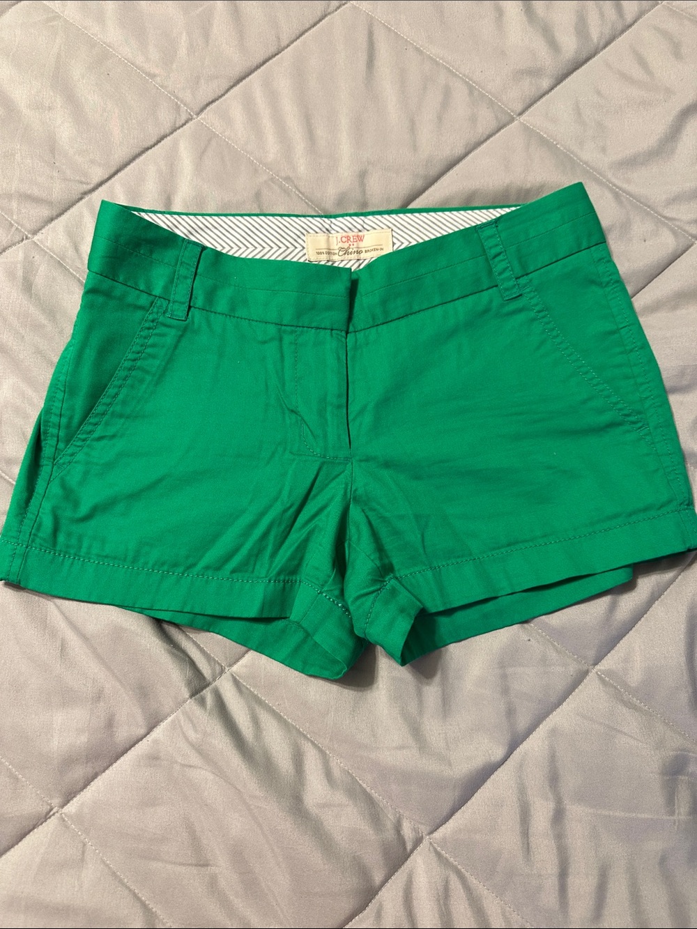J. Crew Emerald Green Women's Cotton Blend Shorts Size 00